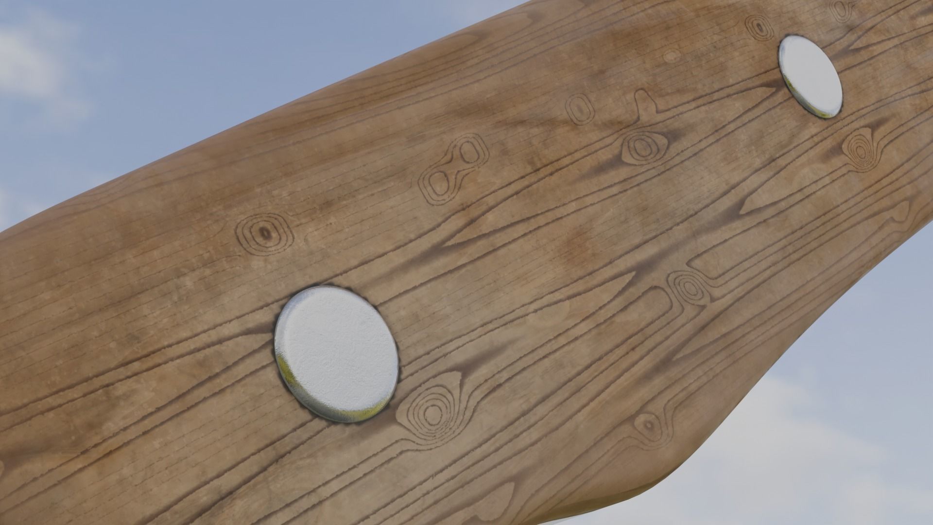 Tourist knife Hunting knife with textures and UVs 3D model_5