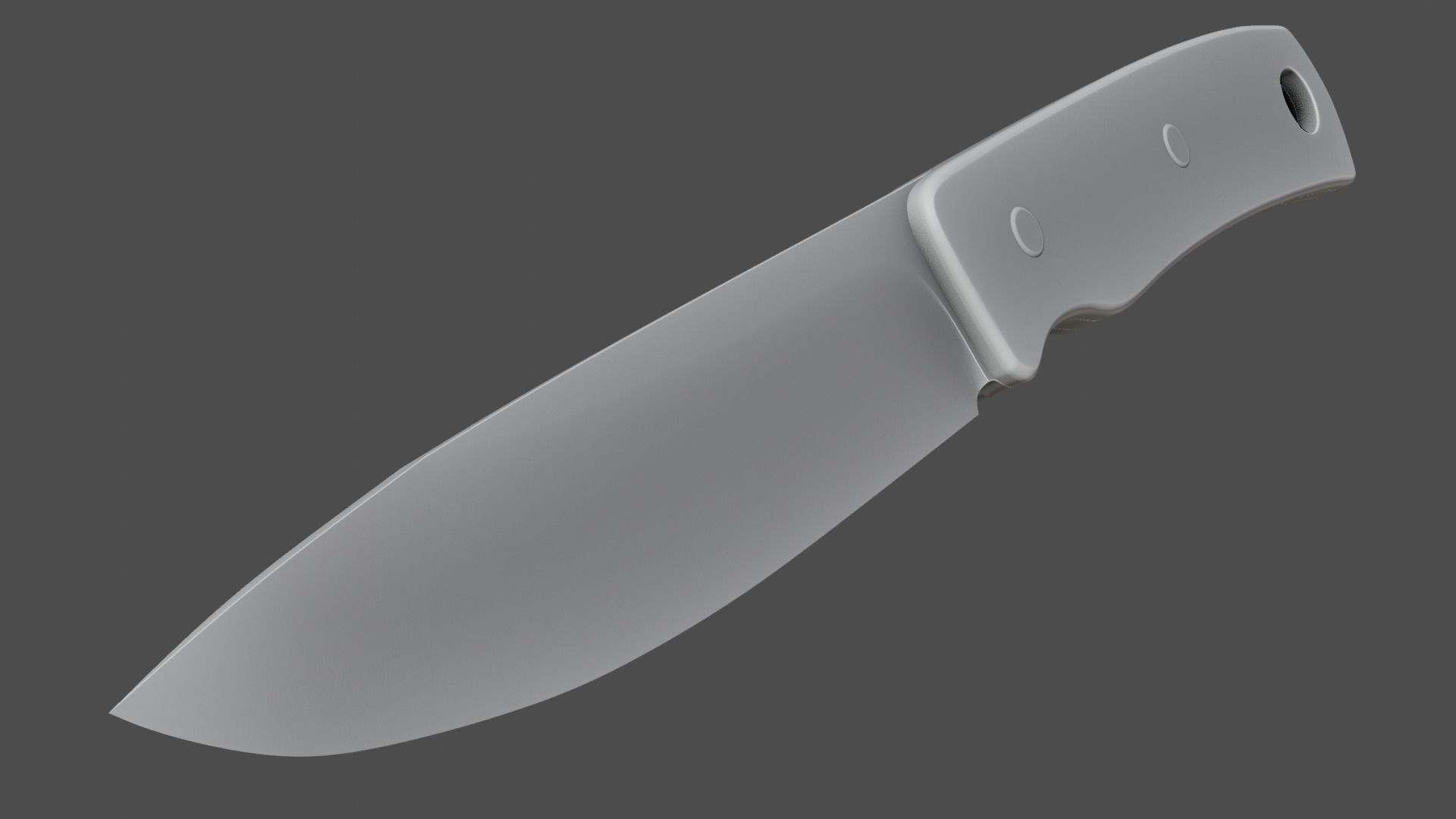 Tourist knife Hunting knife with textures and UVs 3D model_8