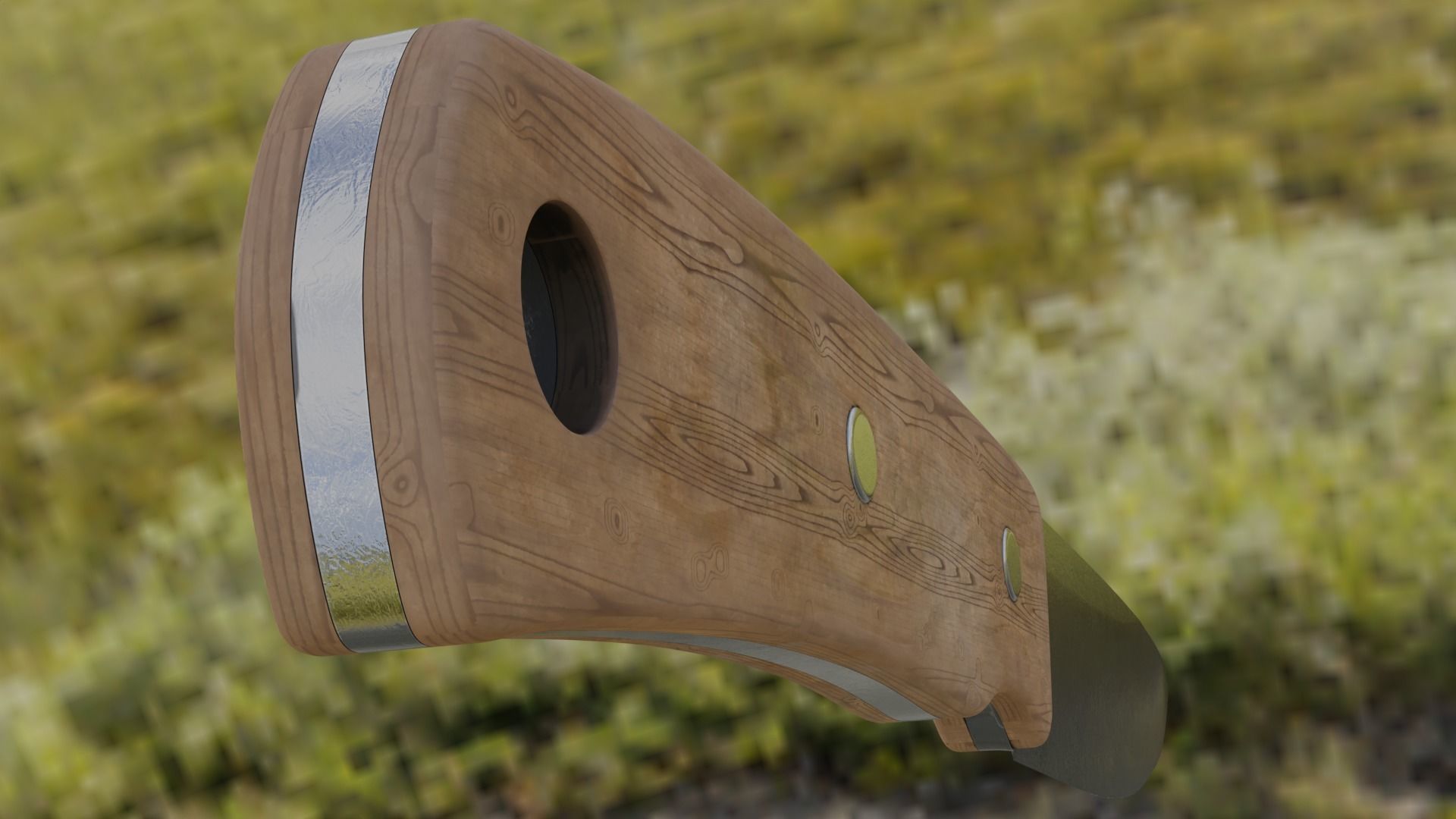 Tourist knife Hunting knife with textures and UVs 3D model_3