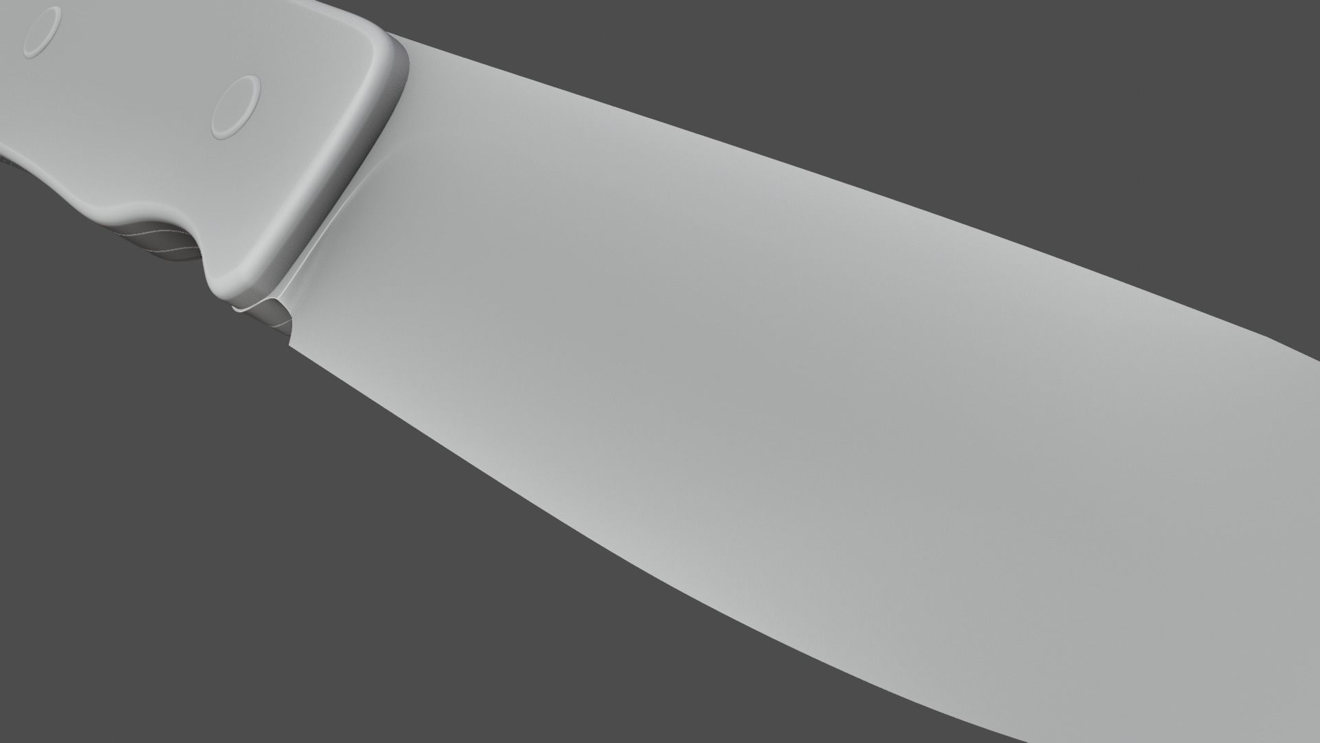 Tourist knife Hunting knife with textures and UVs 3D model_1
