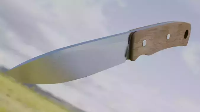 Tourist knife Hunting knife with textures and UVs