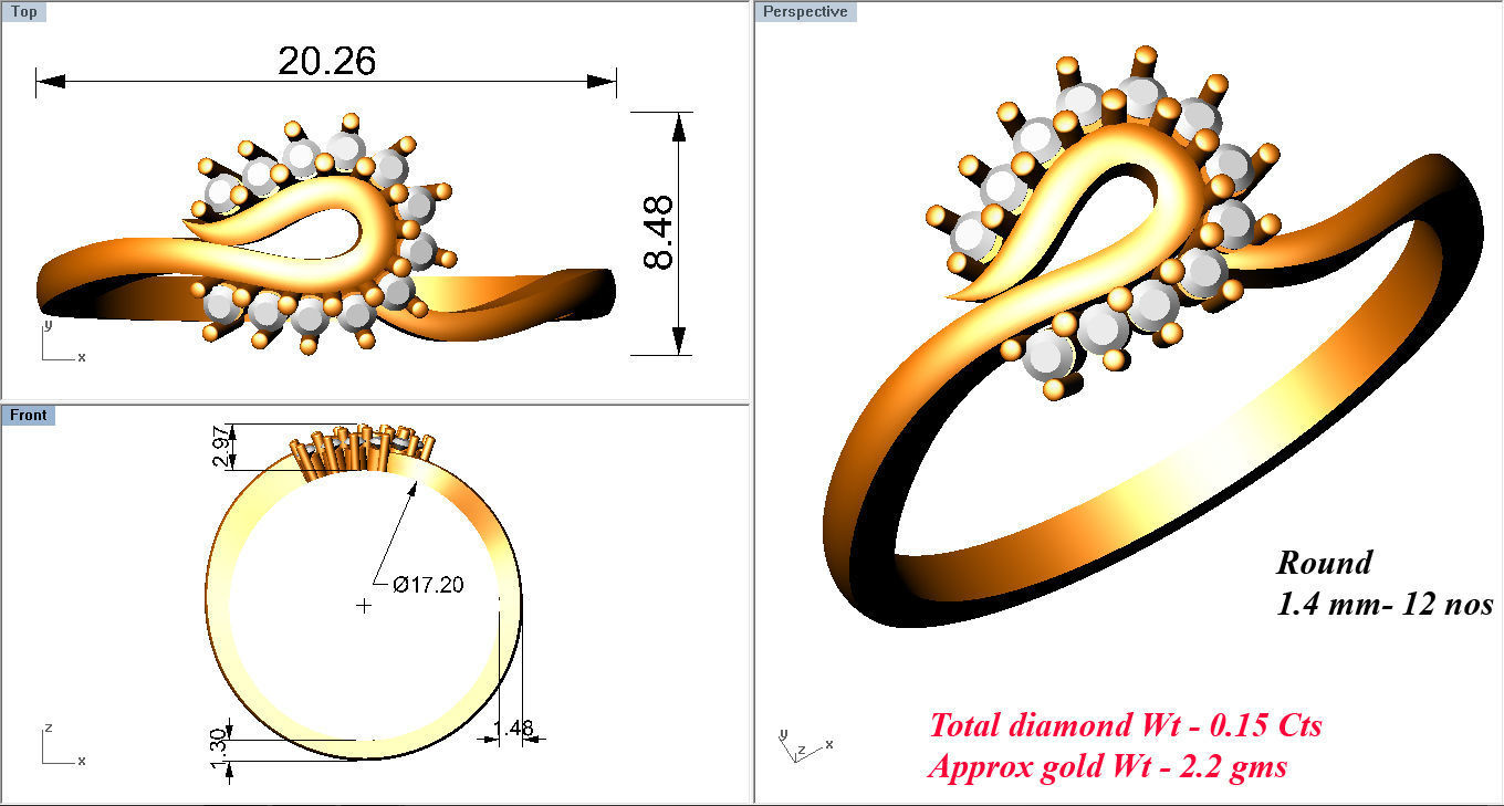 Minimalist Ring 412 3D print model_6