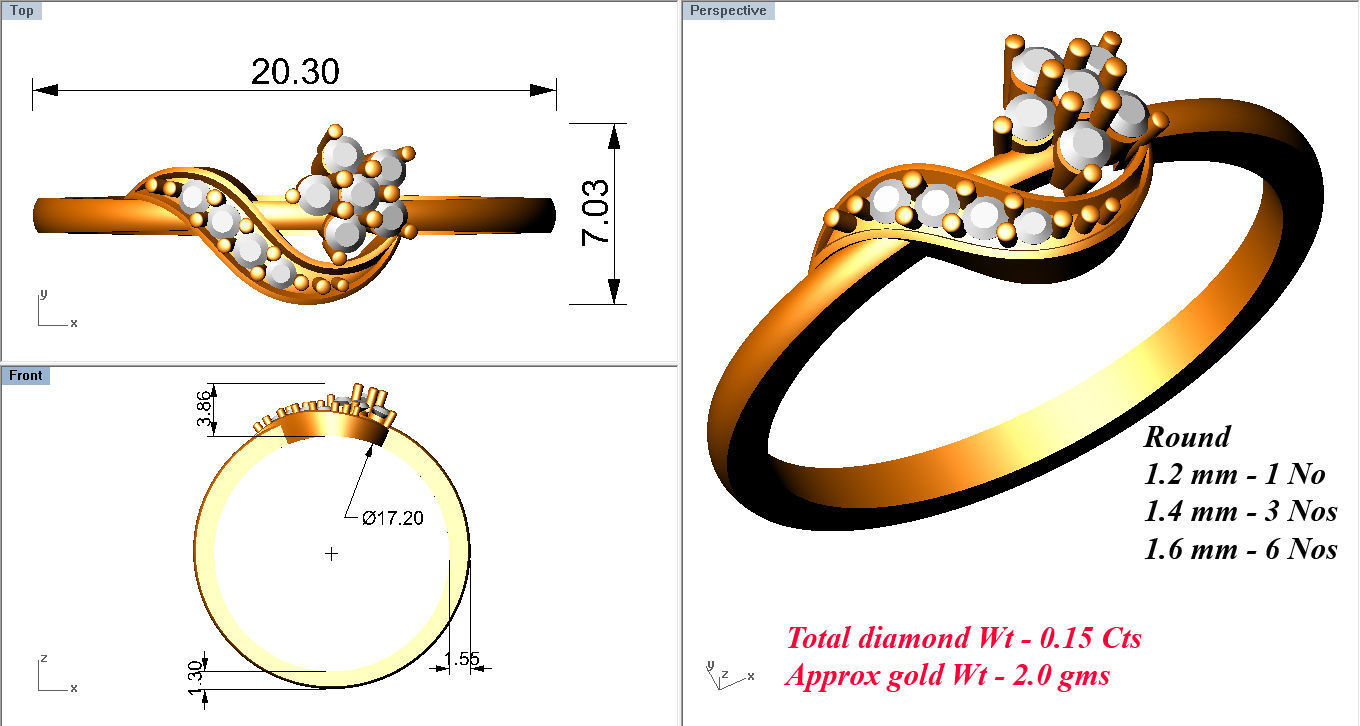 Minimalist Ring 415 3D print model_6