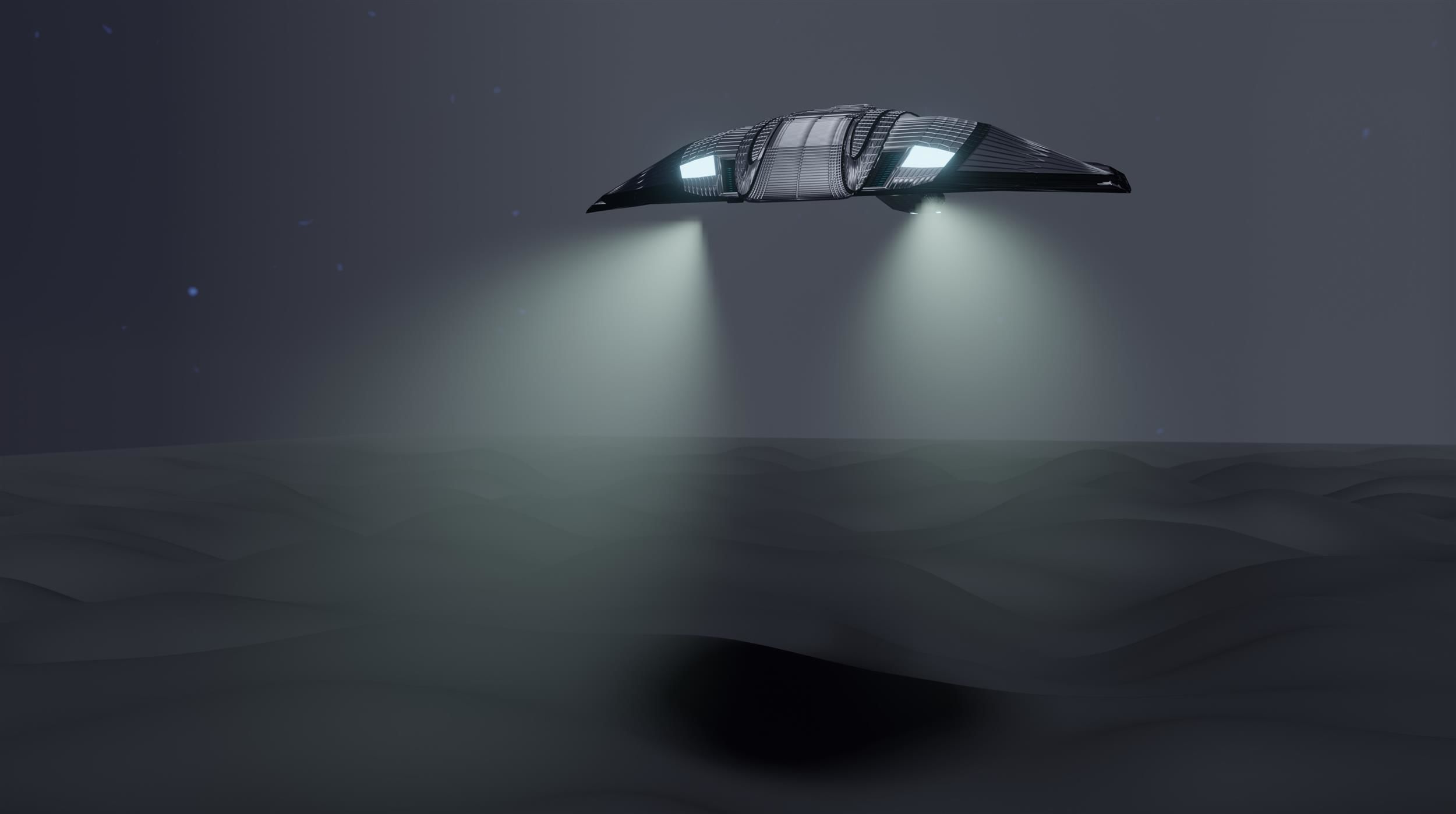 Sci-fi horseshoe crab scene 3D model_4