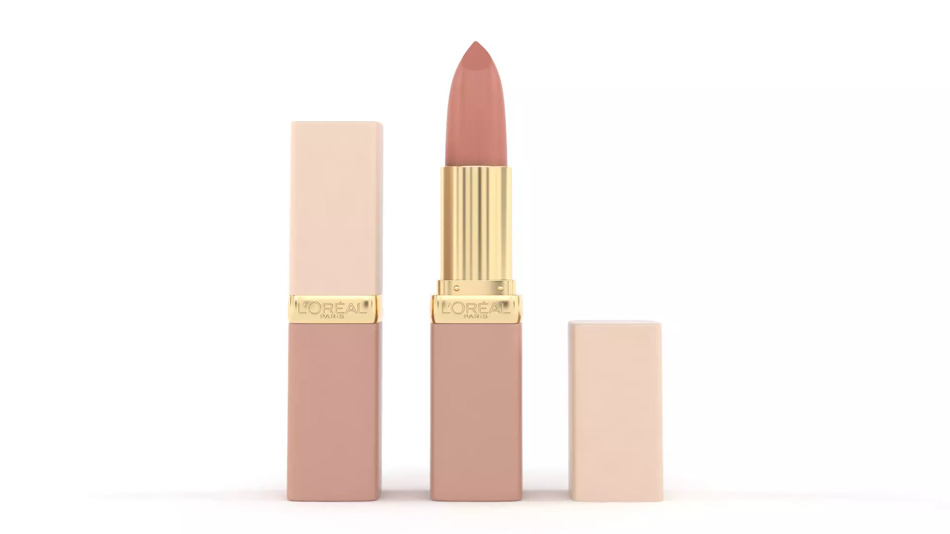Lipstick with gold tip 3D model_0