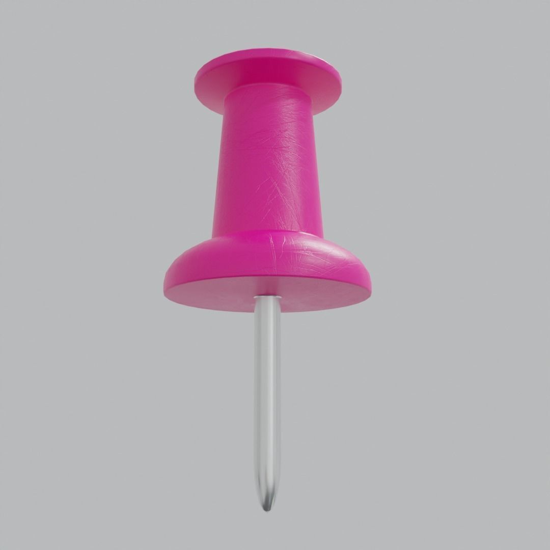 Push pin 3D model_3