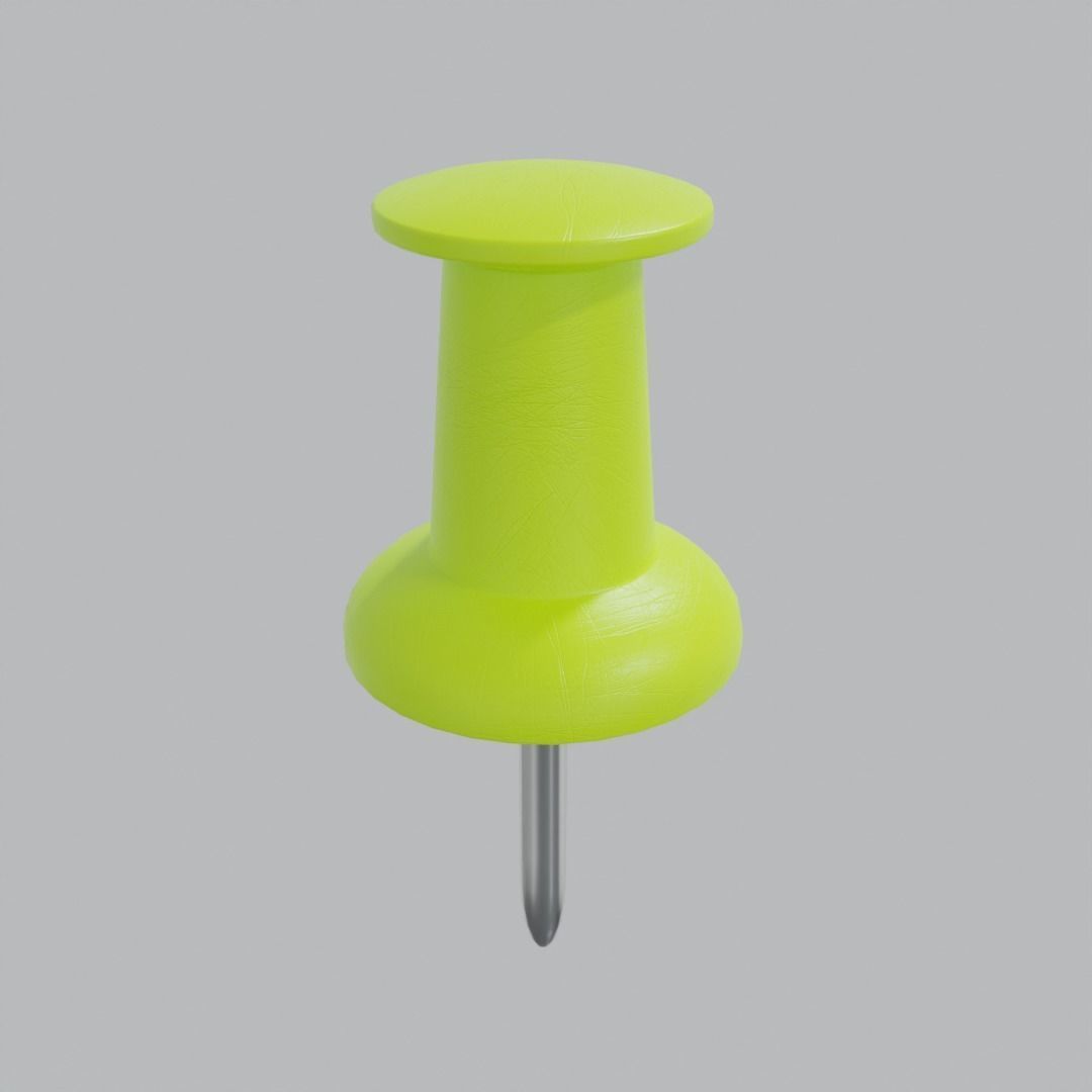 Push pin 3D model_1