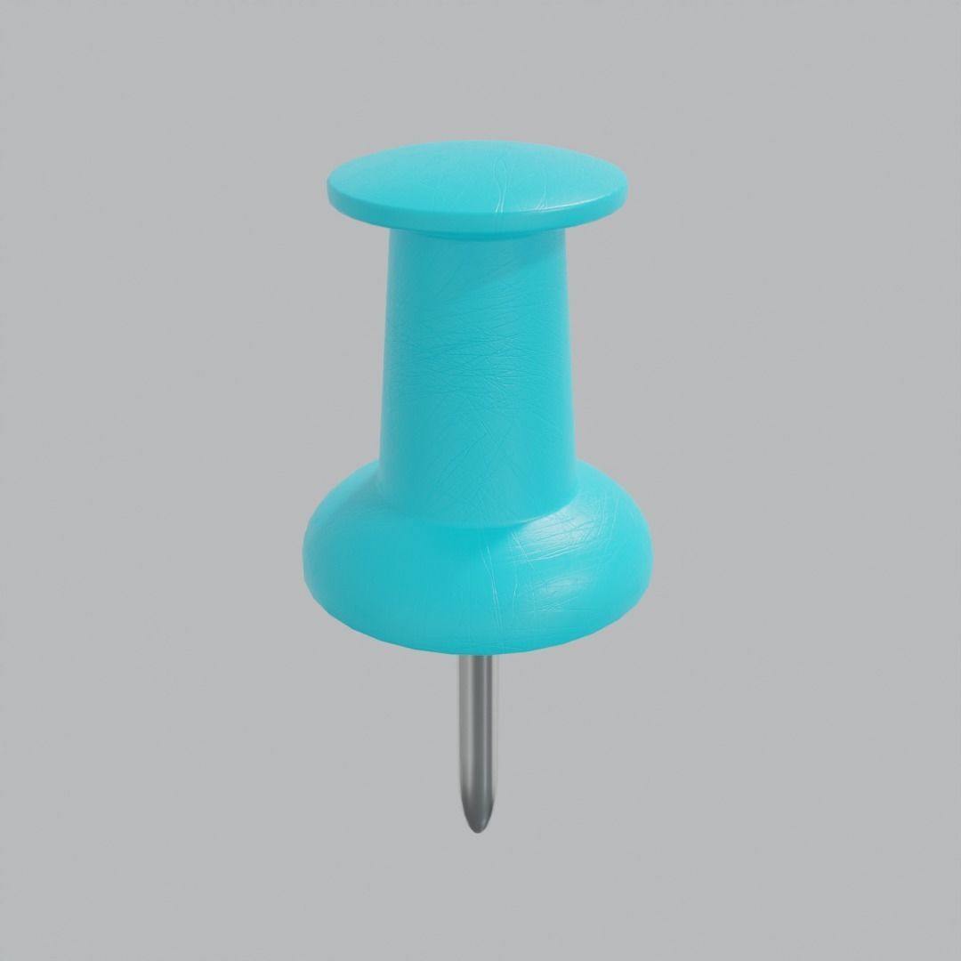 Push pin 3D model_2
