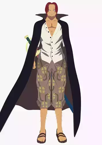Shanks - One Piece Low-poly 3D model