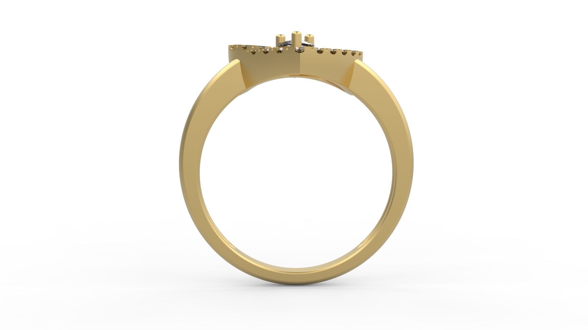 Heart  Minimalist Ring 442 3D print model_2