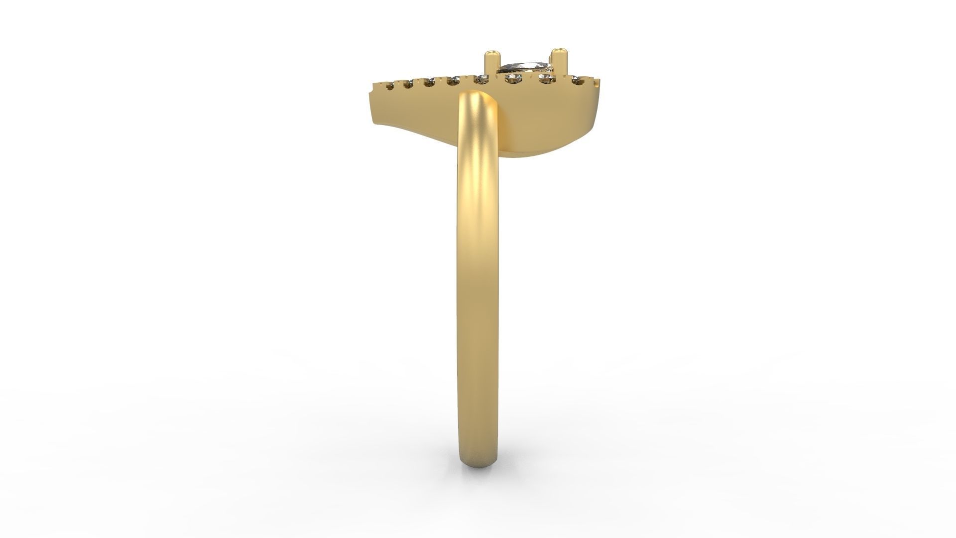 Heart  Minimalist Ring 442 3D print model_3