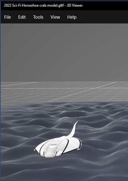 Sci-fi horseshoe crab model 3D model_10