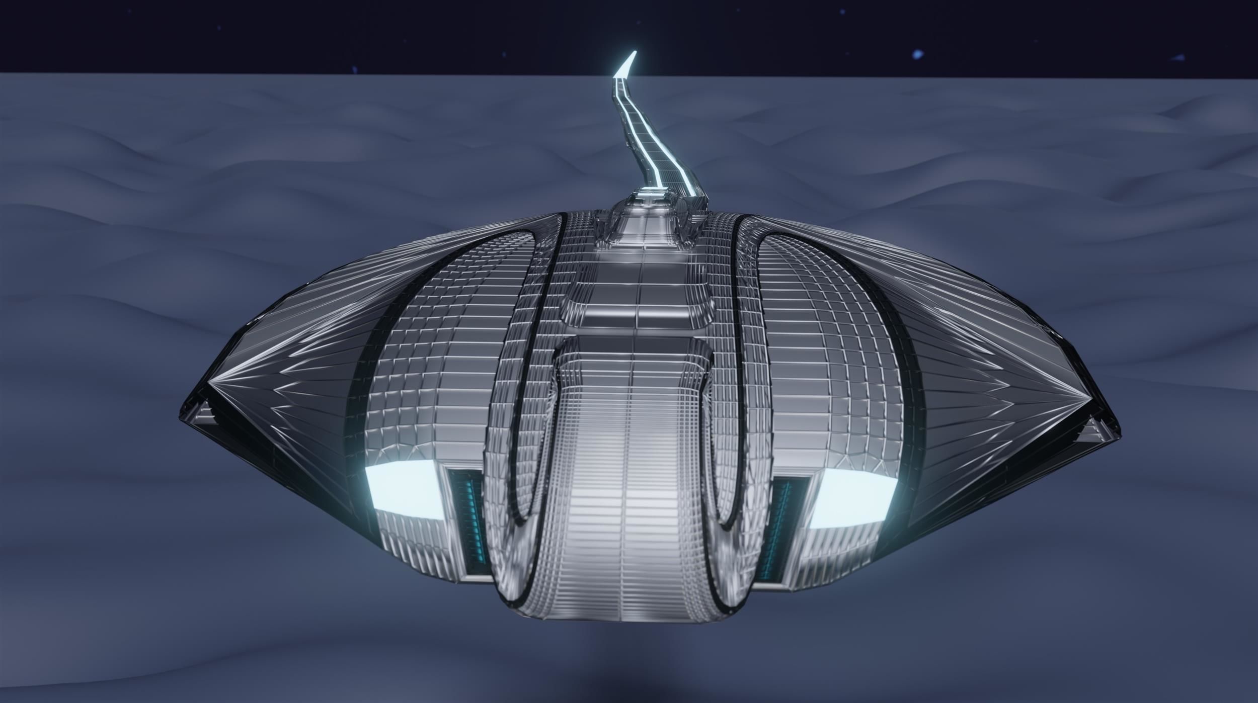 Sci-fi horseshoe crab model 3D model_1