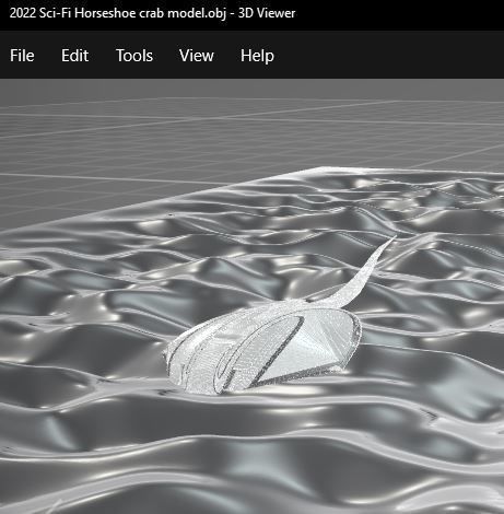 Sci-fi horseshoe crab model 3D model_11