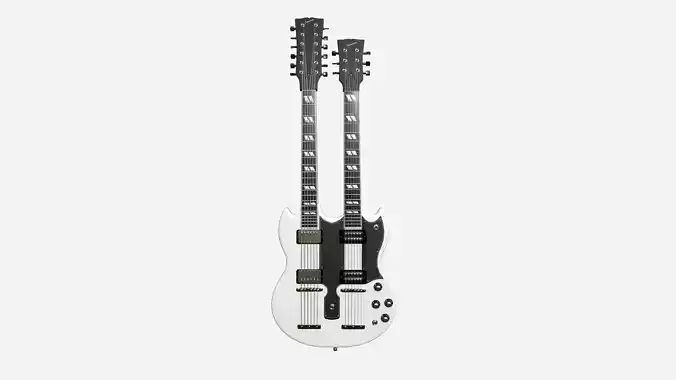 Electric Guitar E02 White - Music Instrument Design