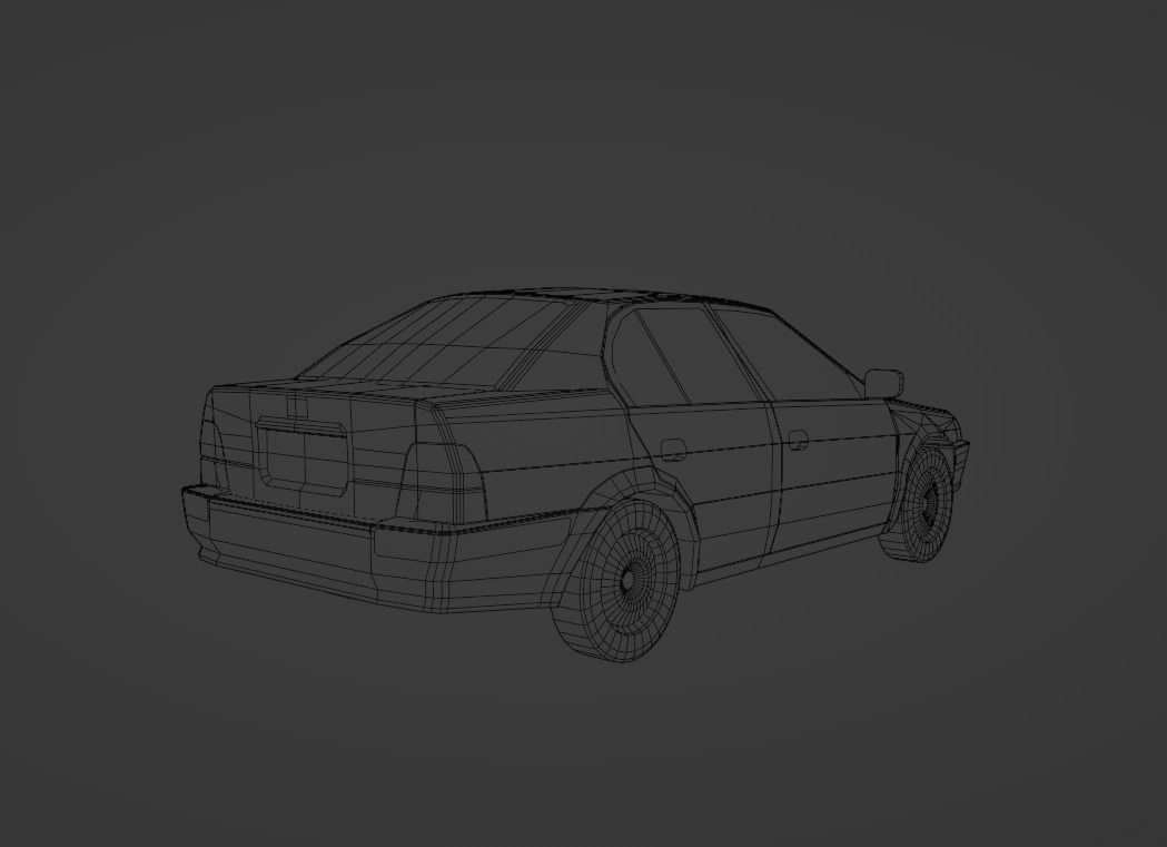 Toyota Tercel L50 Low-poly 3D model_11