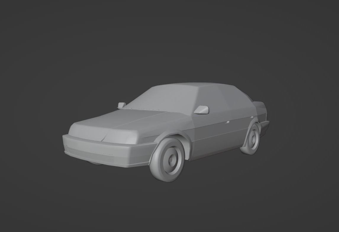 Toyota Tercel L50 Low-poly 3D model_12