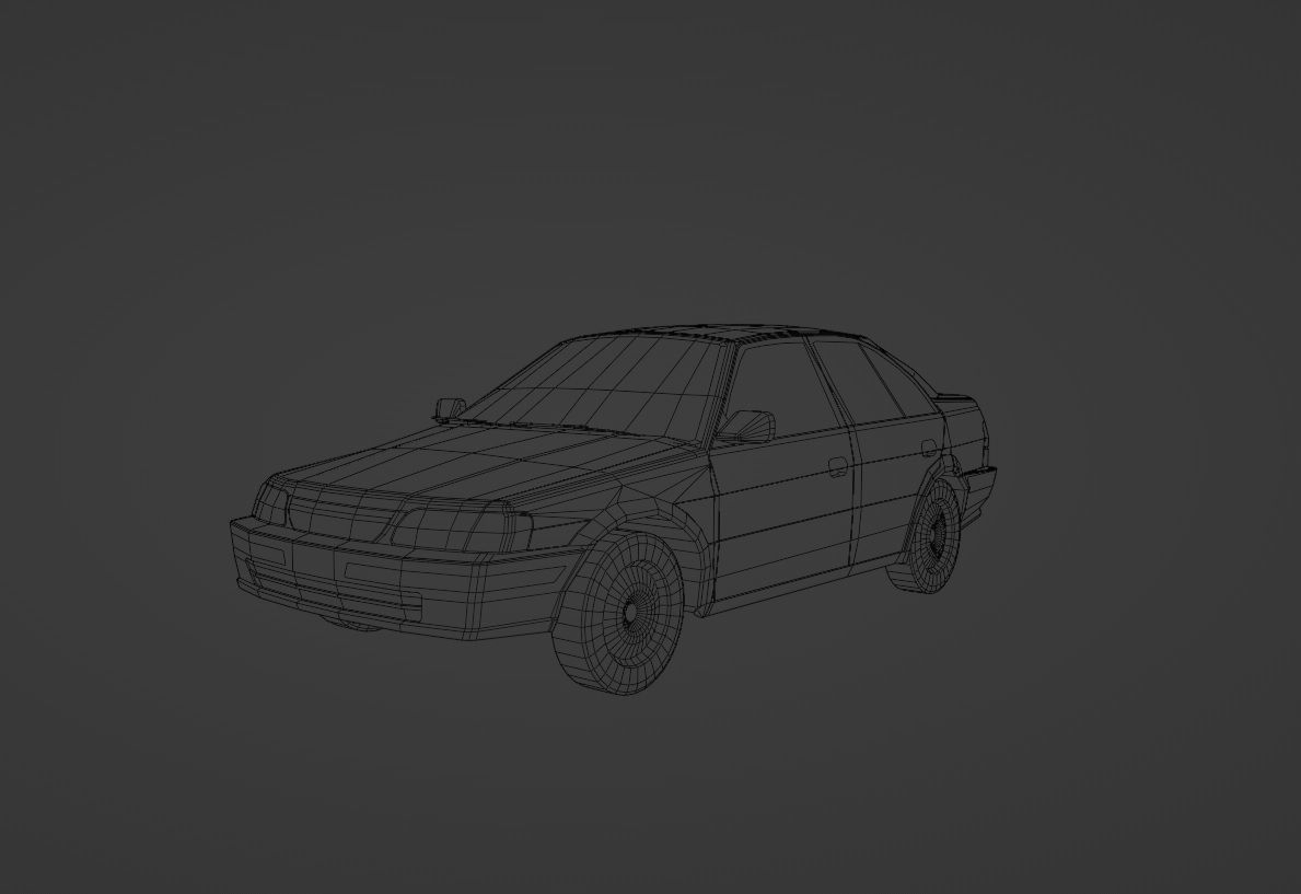 Toyota Tercel L50 Low-poly 3D model_2