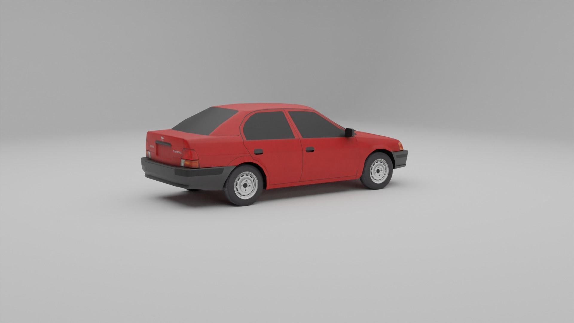 Toyota Tercel L50 Low-poly 3D model_1