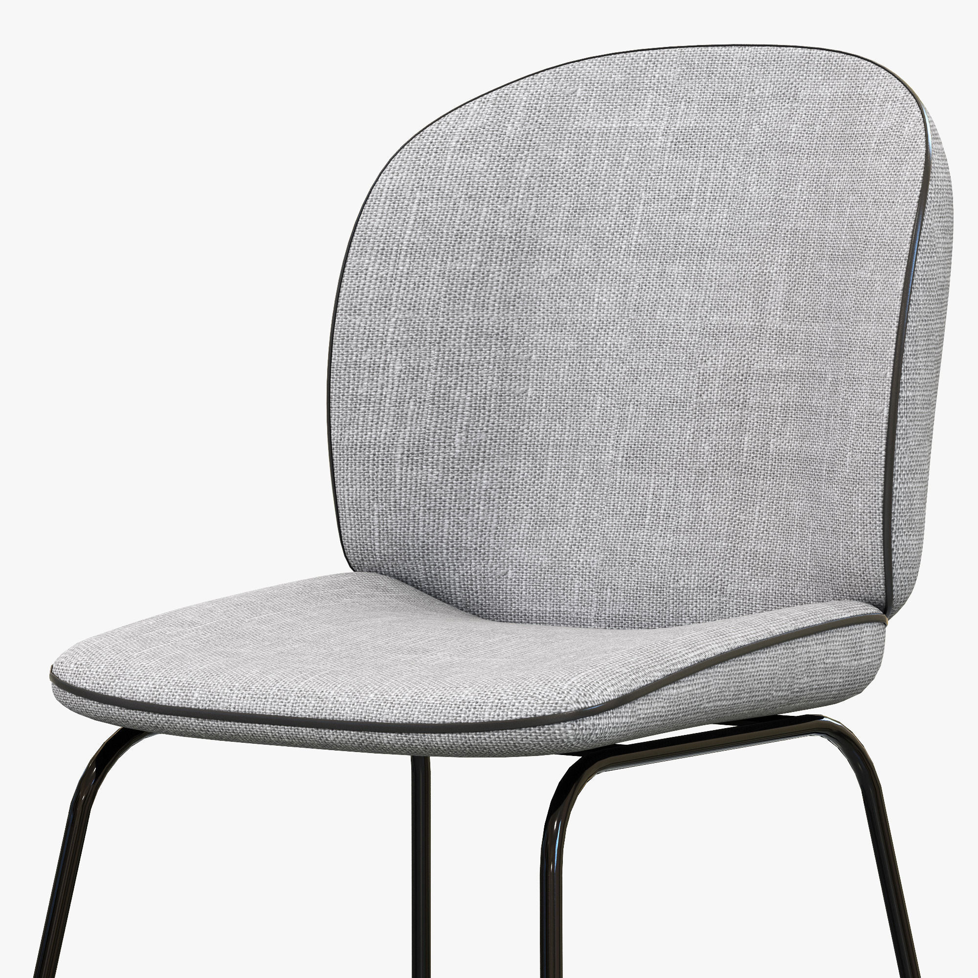 Modern fabric chair 3D model_4