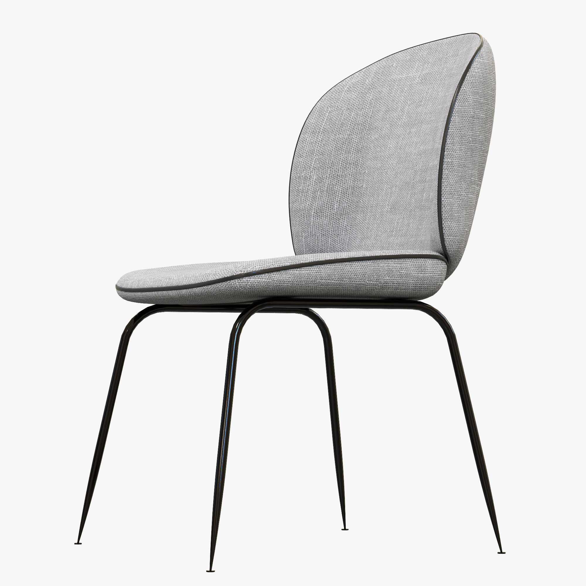 Modern fabric chair 3D model_1