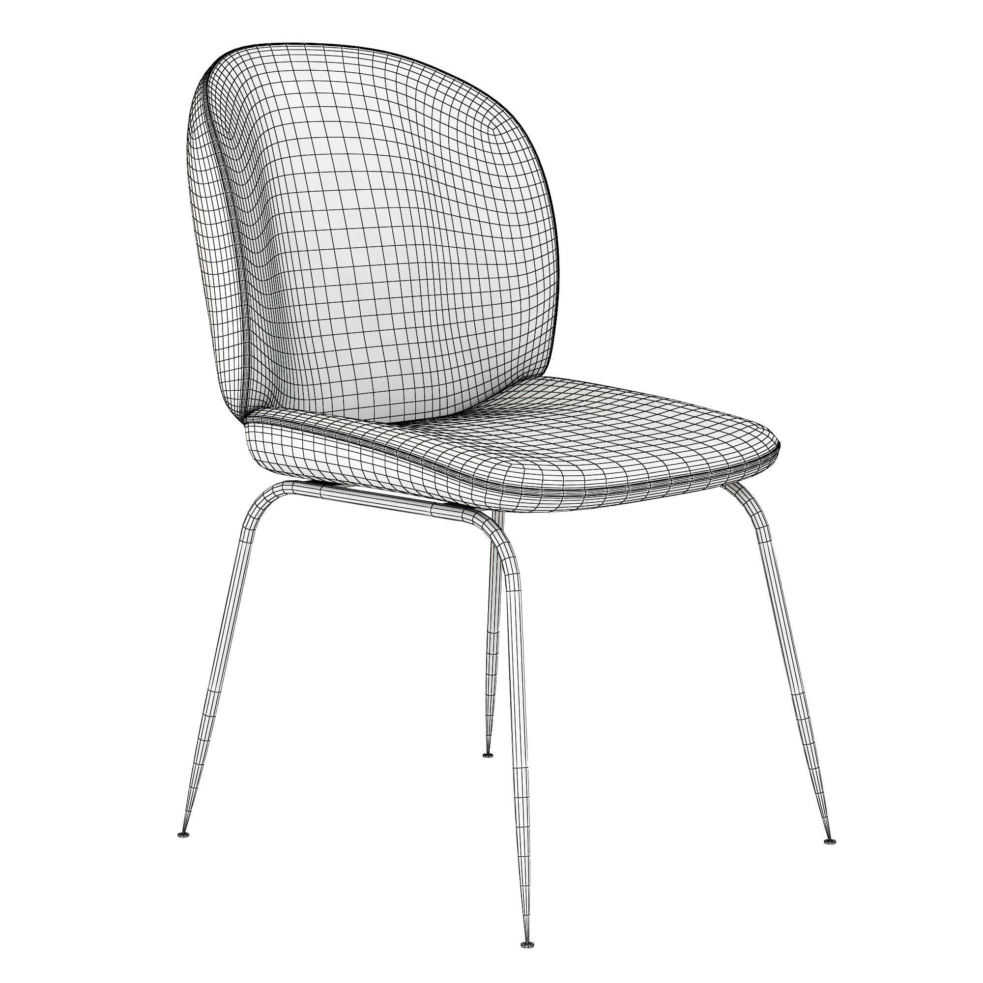 Modern fabric chair 3D model_6