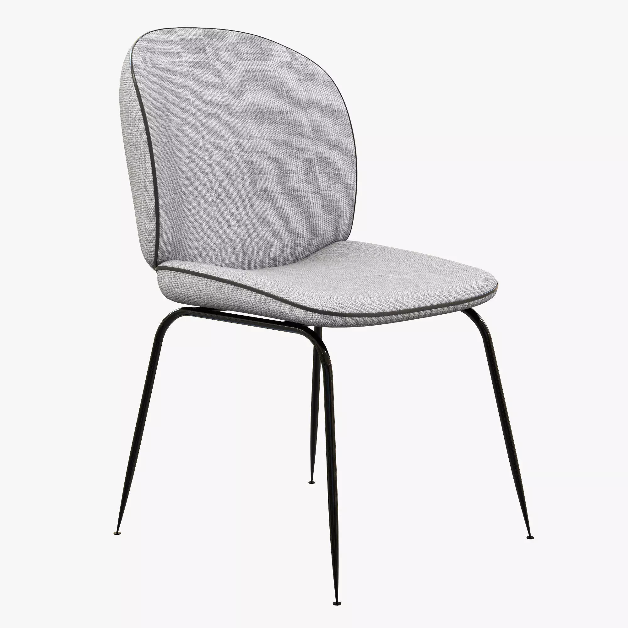 Modern fabric chair 3D model_0