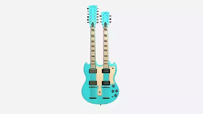Electric Guitar E04 Light Blue - Music Instrument Design