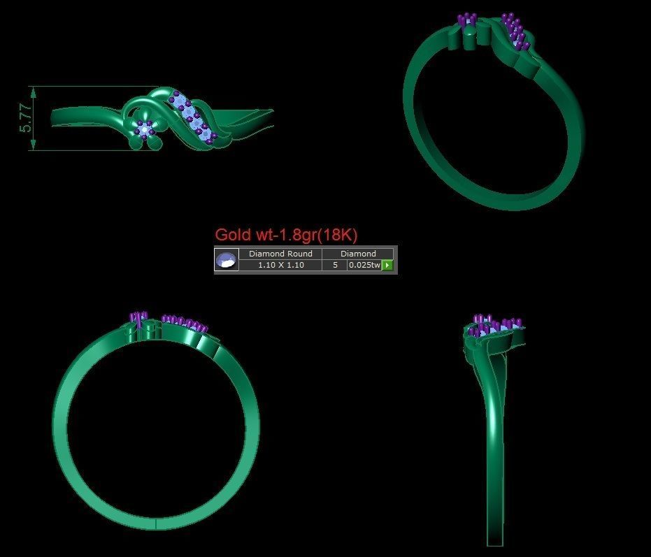 Minimalist Ring 466 3D print model_6