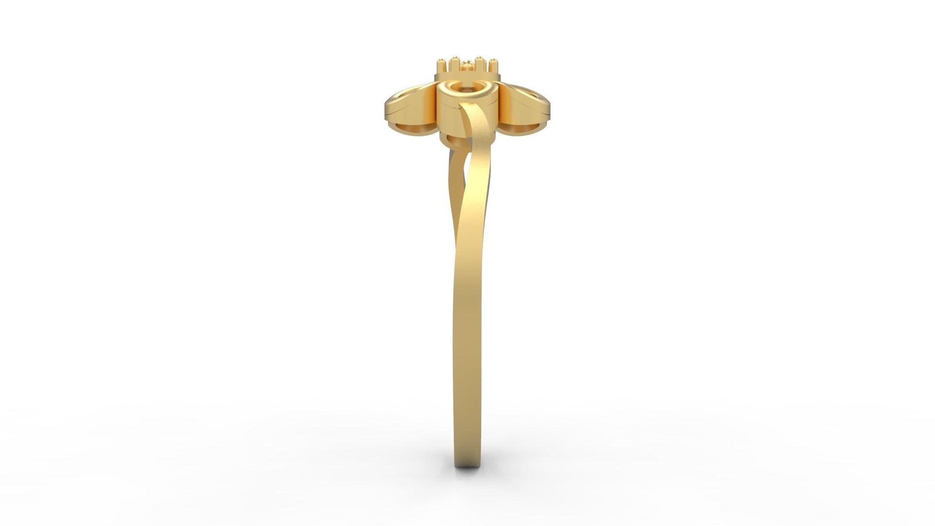 Daisy Minimalist Ring 467 3D print model_3