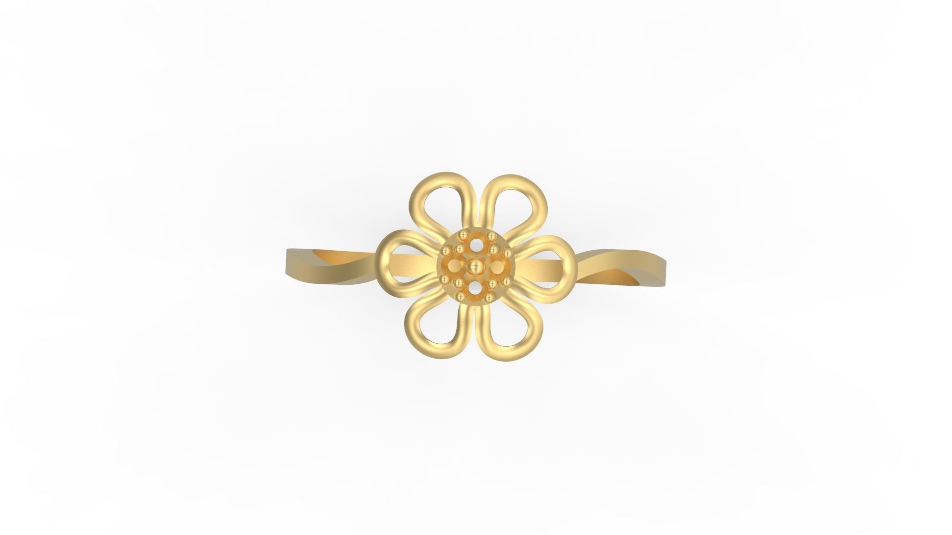 Daisy Minimalist Ring 467 3D print model_4