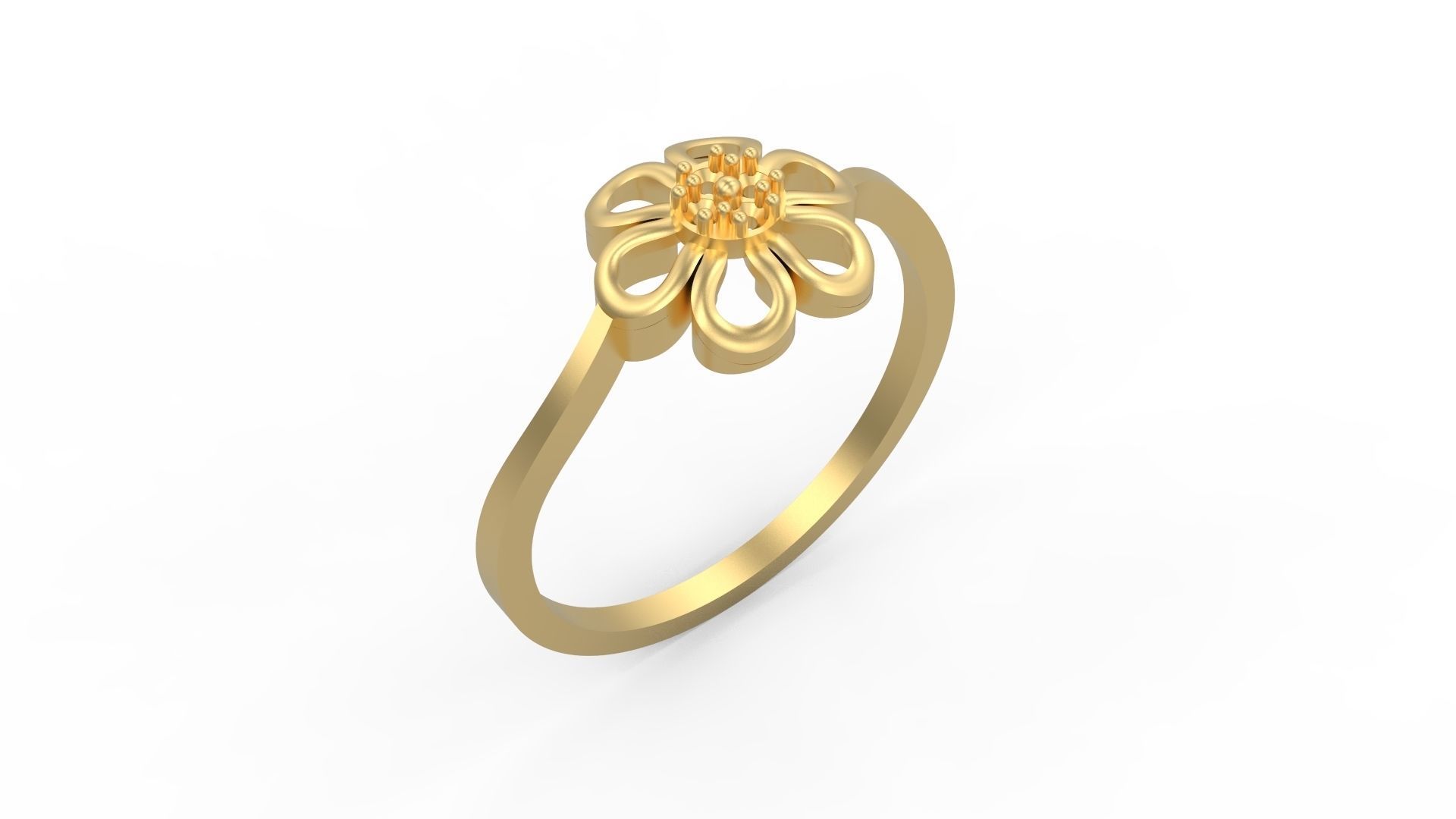 Daisy Minimalist Ring 467 3D print model_1