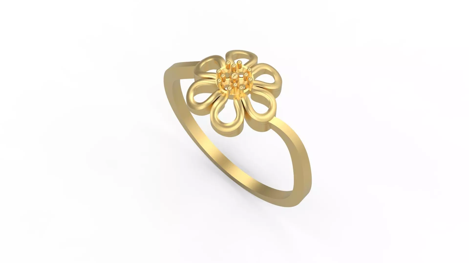 Daisy Minimalist Ring 467 3D print model_0