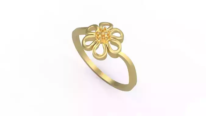 Daisy Minimalist Ring 467 3D print model