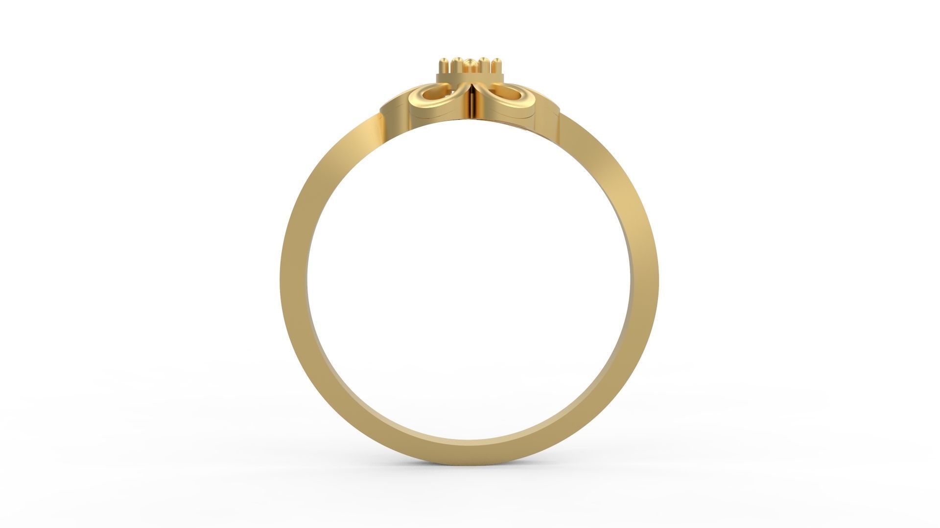 Daisy Minimalist Ring 467 3D print model_2