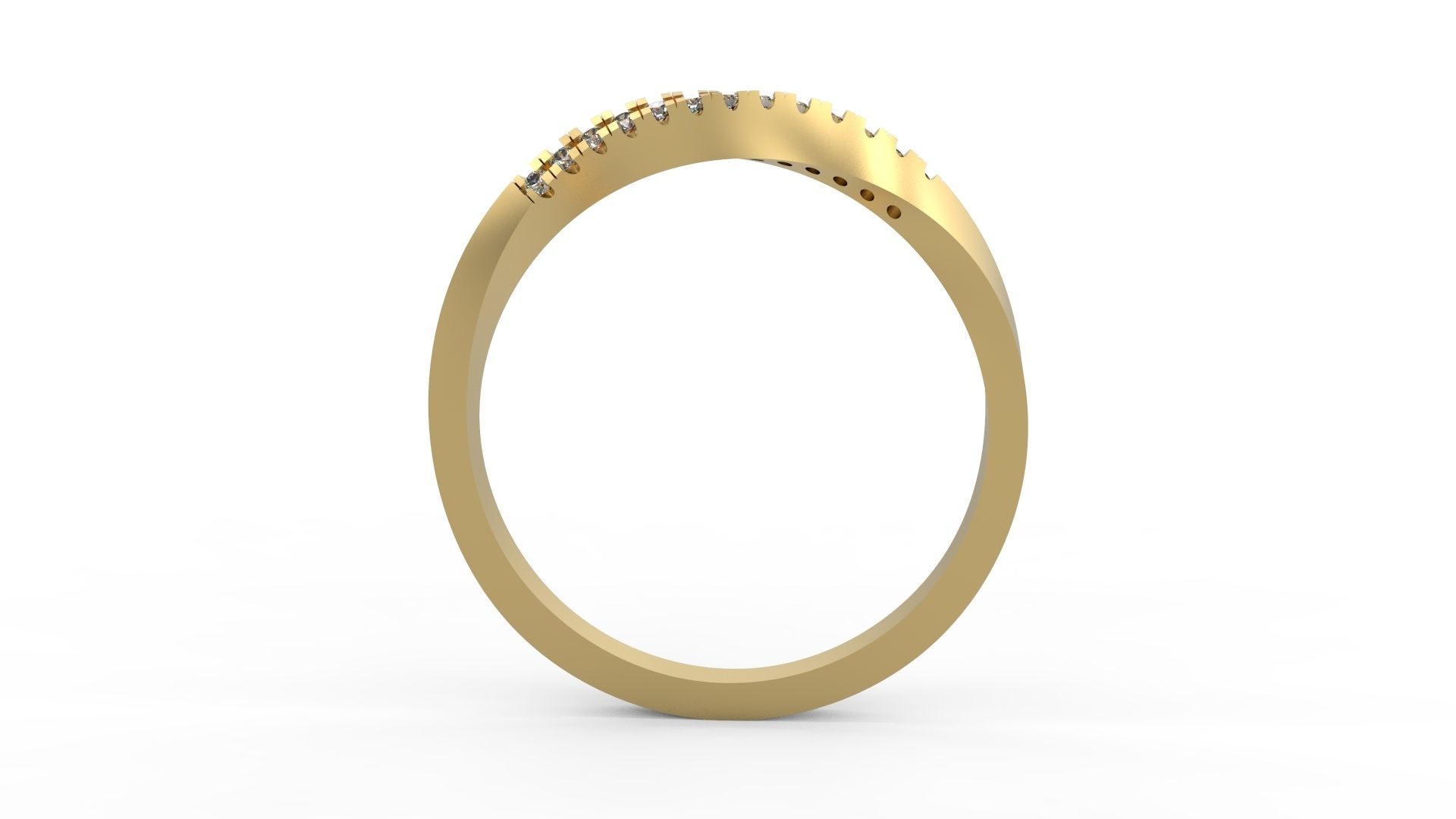Twist Minimalist Ring 478 3D print model_2
