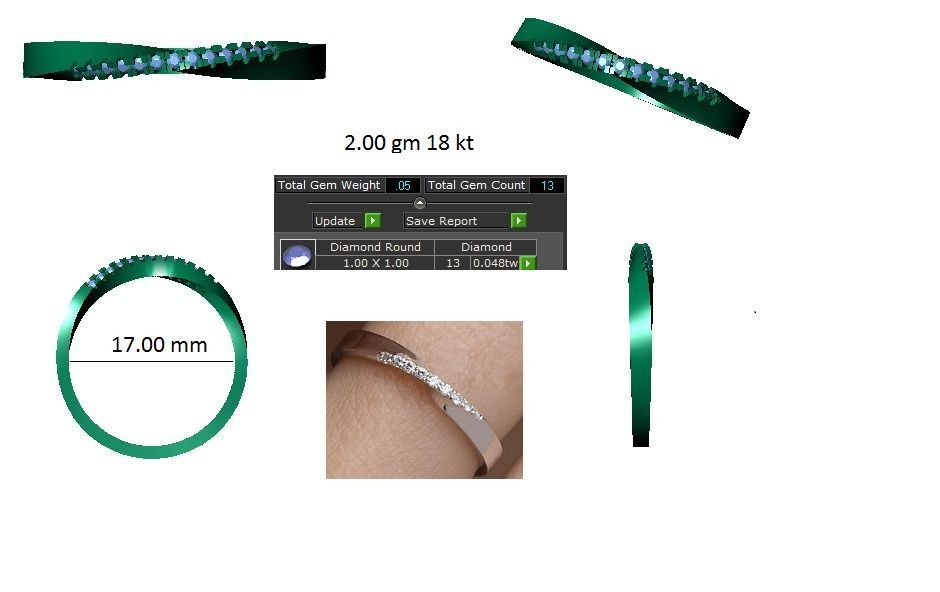 Twist Minimalist Ring 478 3D print model_6