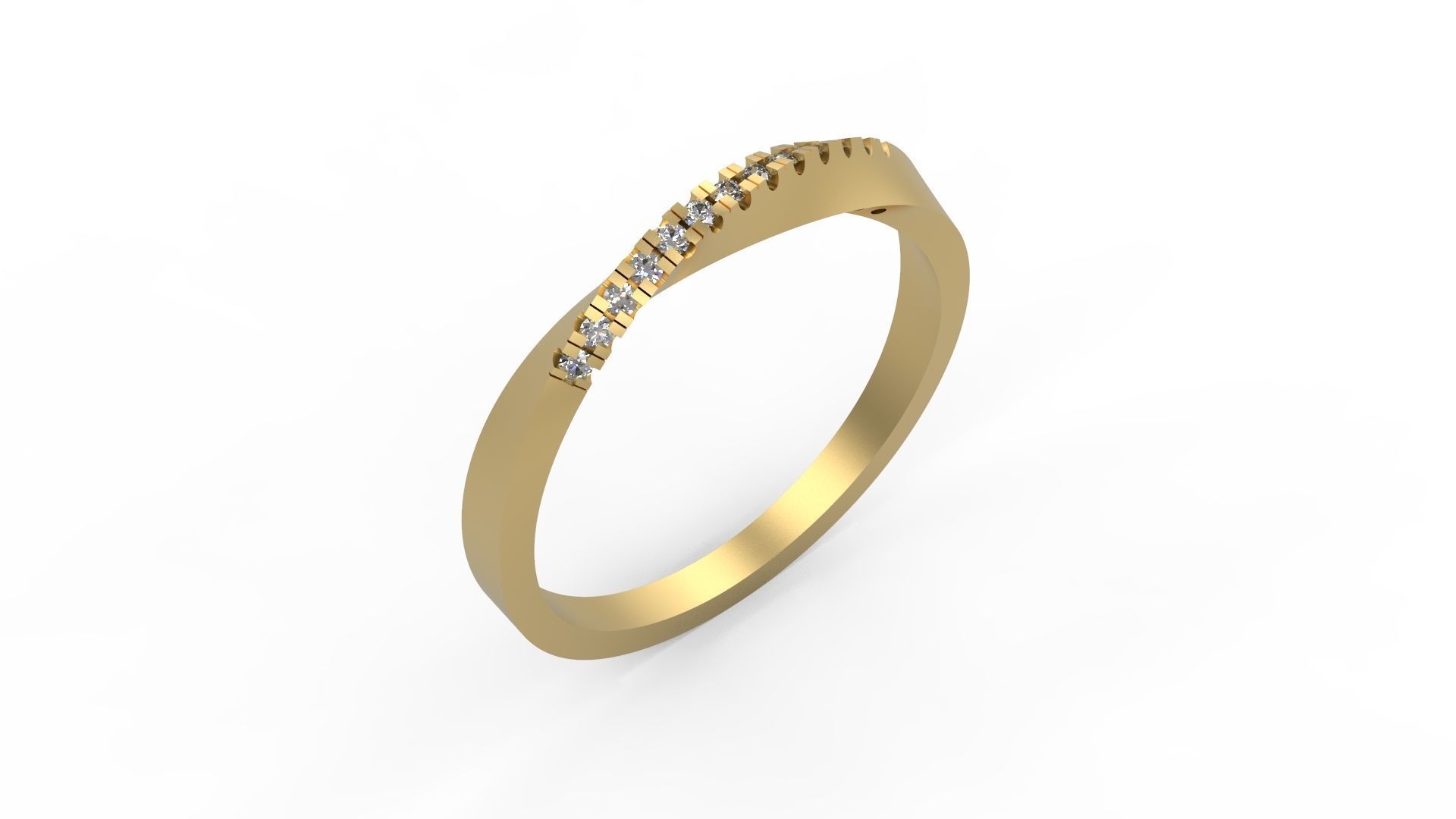 Twist Minimalist Ring 478 3D print model_1