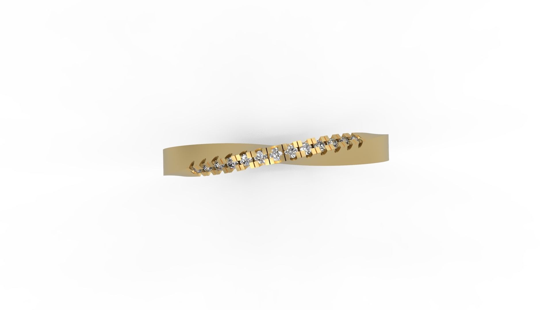 Twist Minimalist Ring 478 3D print model_4