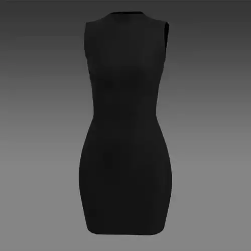 DRESS BASIC COLOR BLACK MATTE LOOK