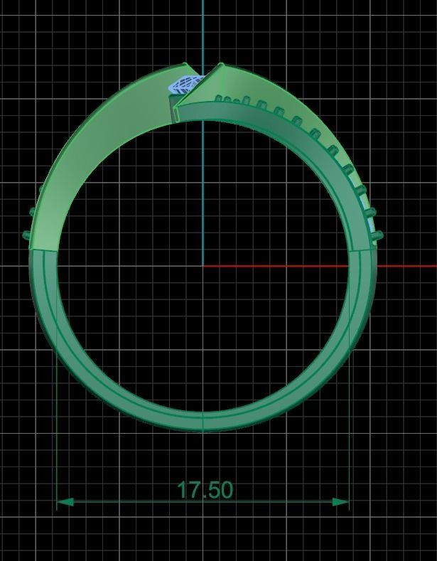 Minimalist Ring 487 3D print model_9