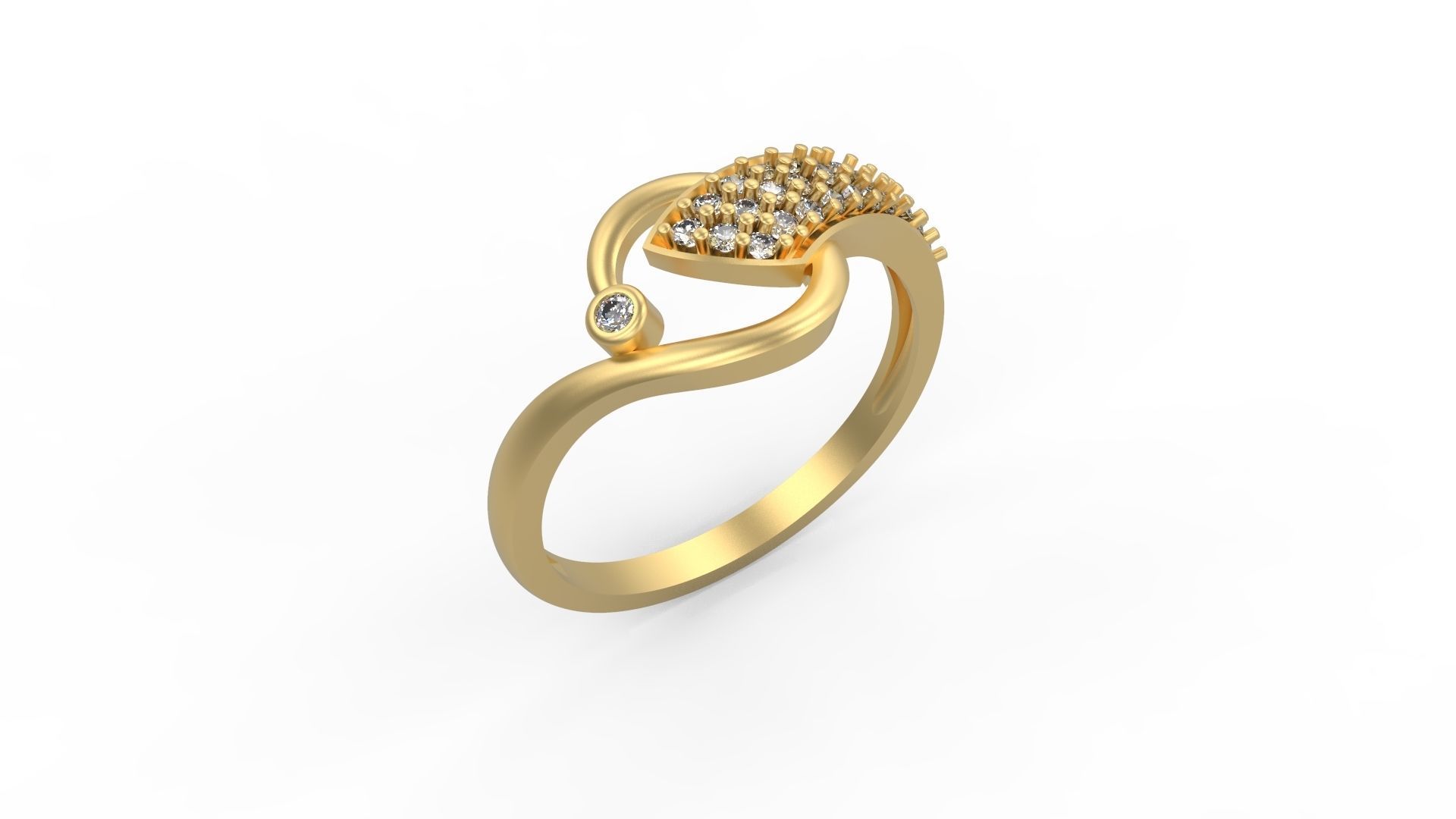 Minimalist Ring 490 3D print model_1