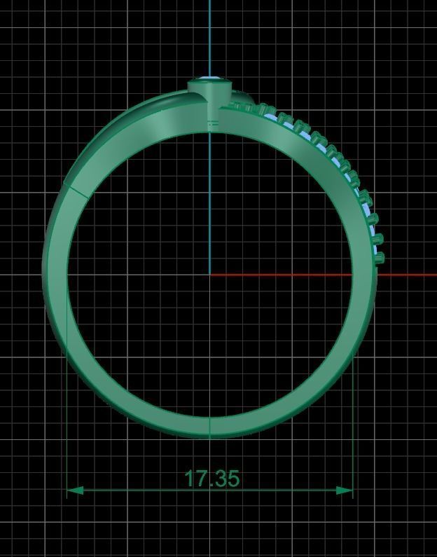 Minimalist Ring 493 3D print model_7