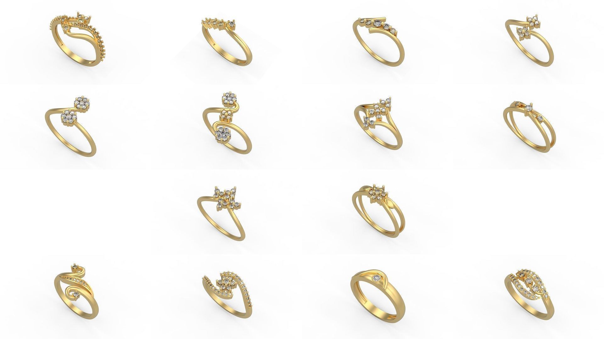 Light rings weighing 1 to 4 grams 500 Rings 3D Model Collection_23