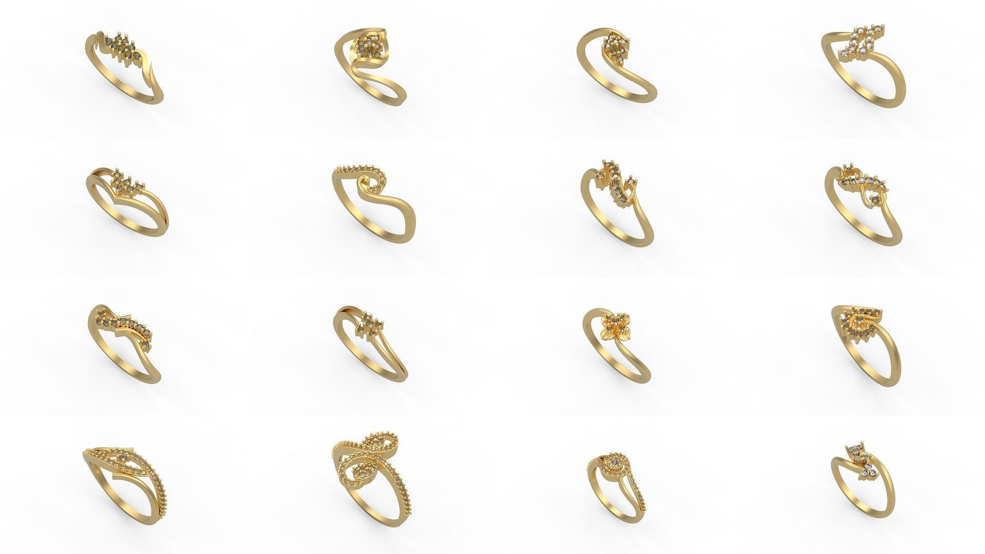 Light rings weighing 1 to 4 grams 500 Rings 3D Model Collection_41