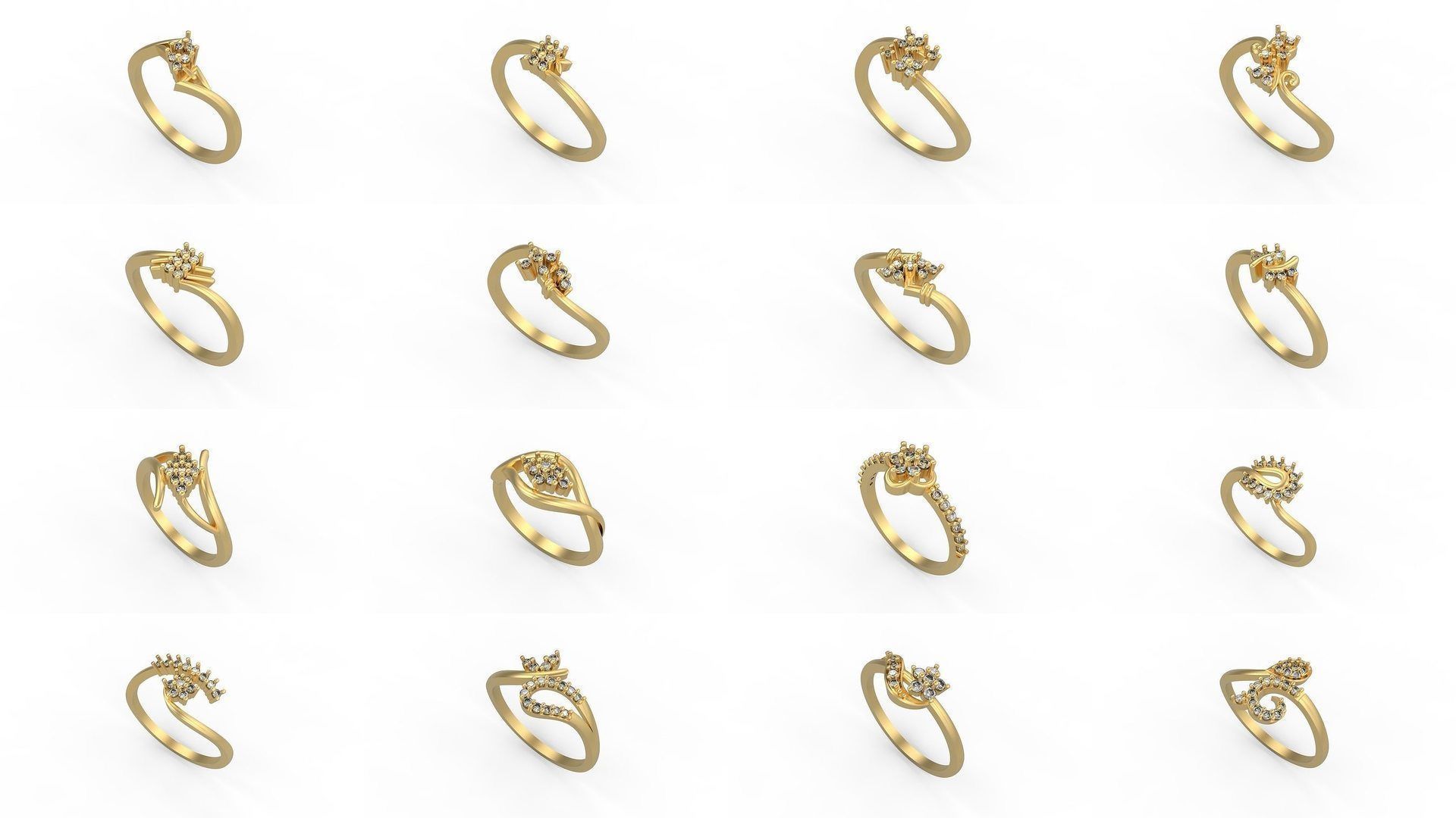 Light rings weighing 1 to 4 grams 500 Rings 3D Model Collection_62