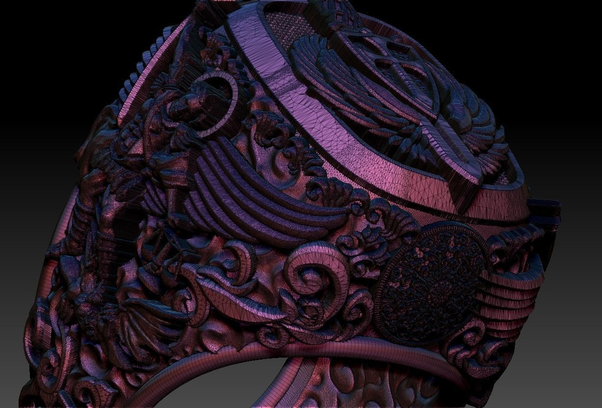 Michael the Archangel Ring - Arcanjo Miguel  3D print model_26