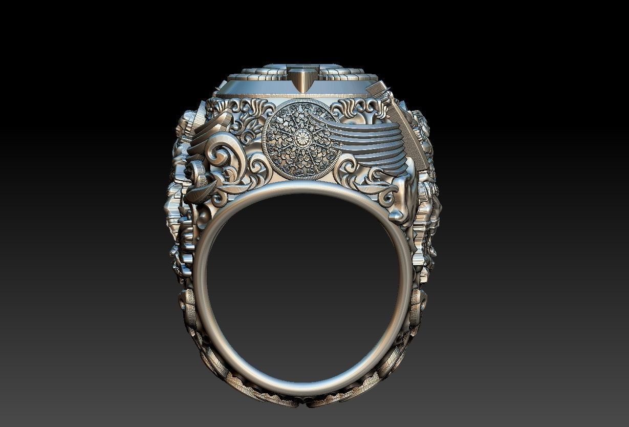 Michael the Archangel Ring - Arcanjo Miguel  3D print model_9