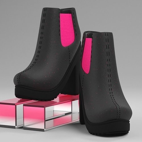 High Heeled Boot 3D model