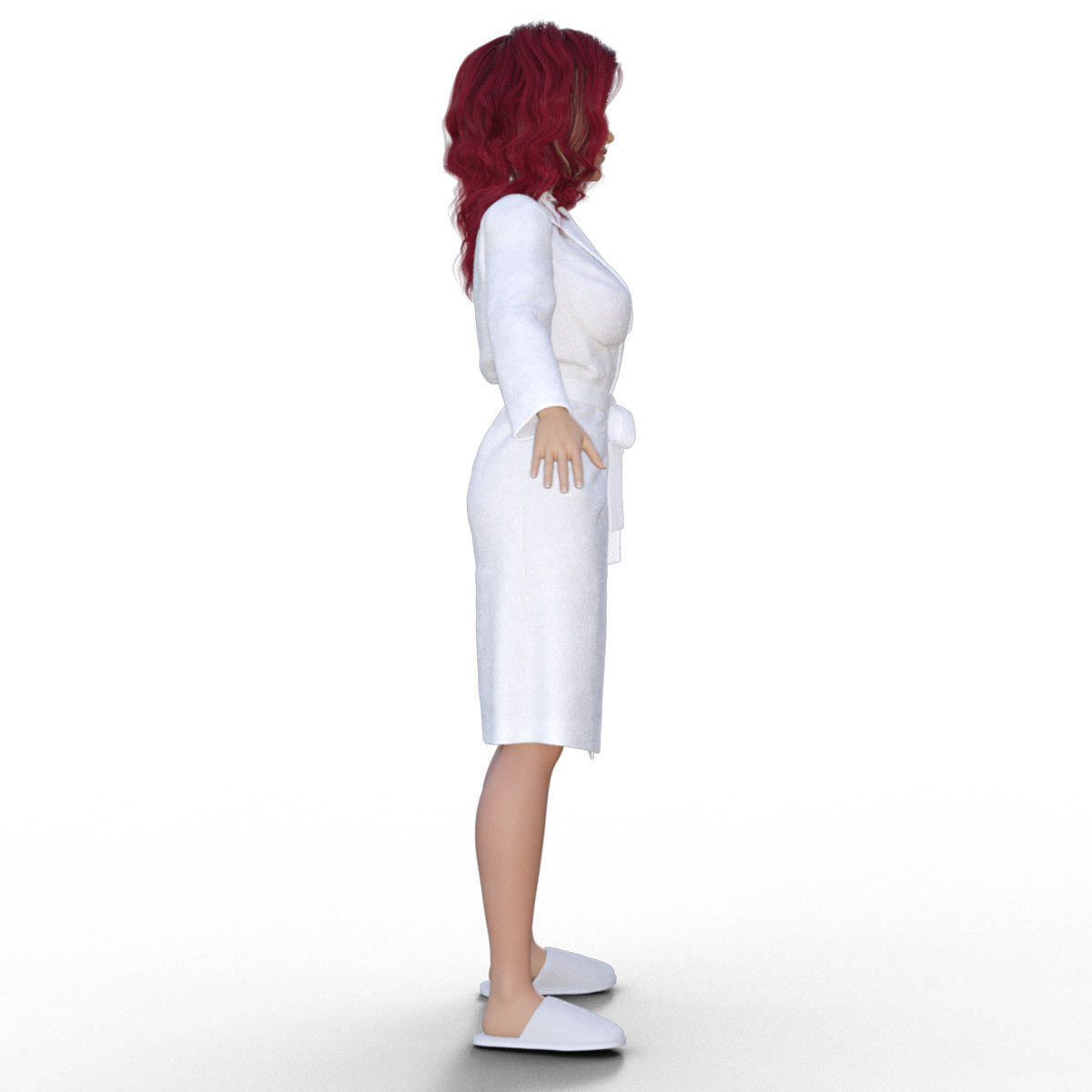 3D Redhead Girl in Bathrobe 3D model_18